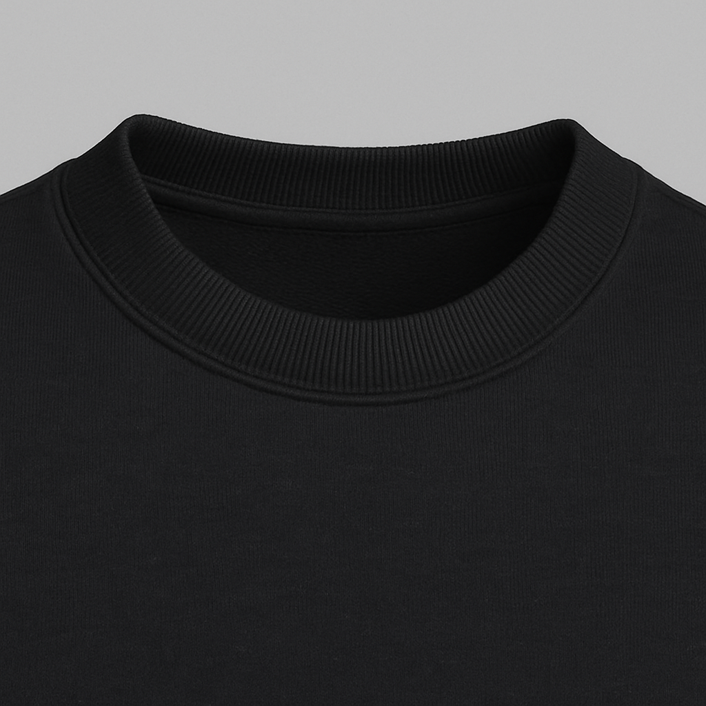 Black Oversized Crewneck