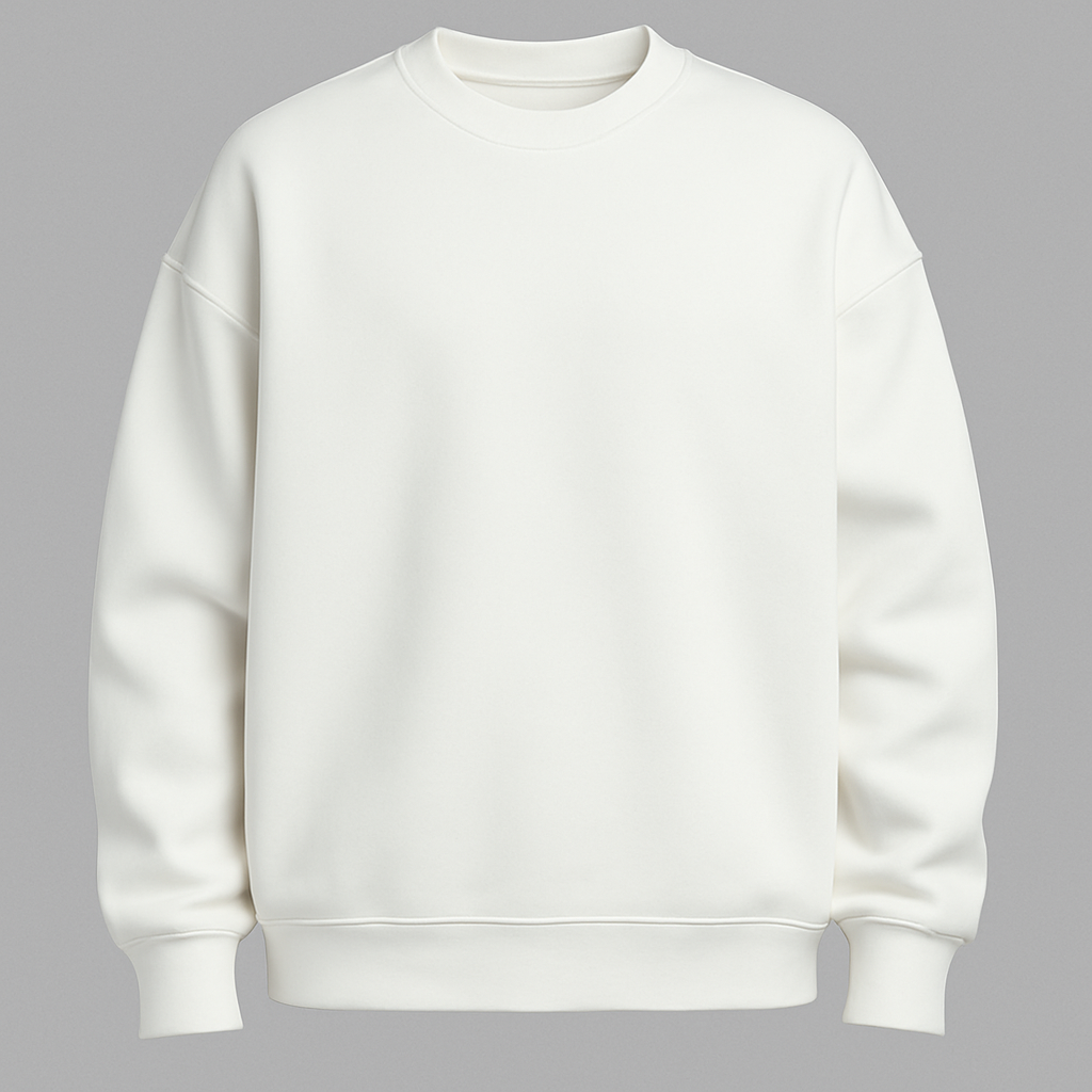 White Oversized Crewneck