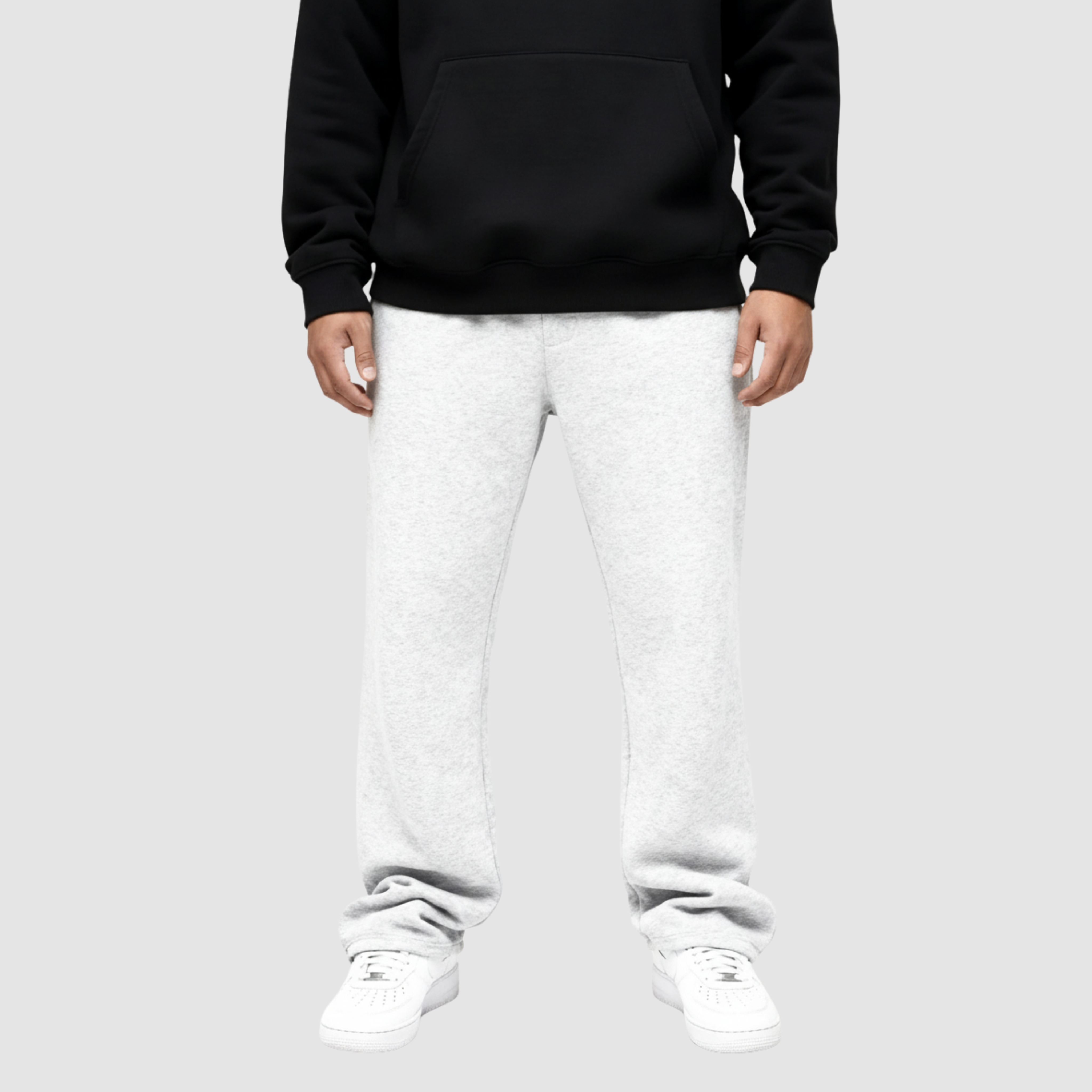 White Straight-Leg Sweatpants (Unisex)