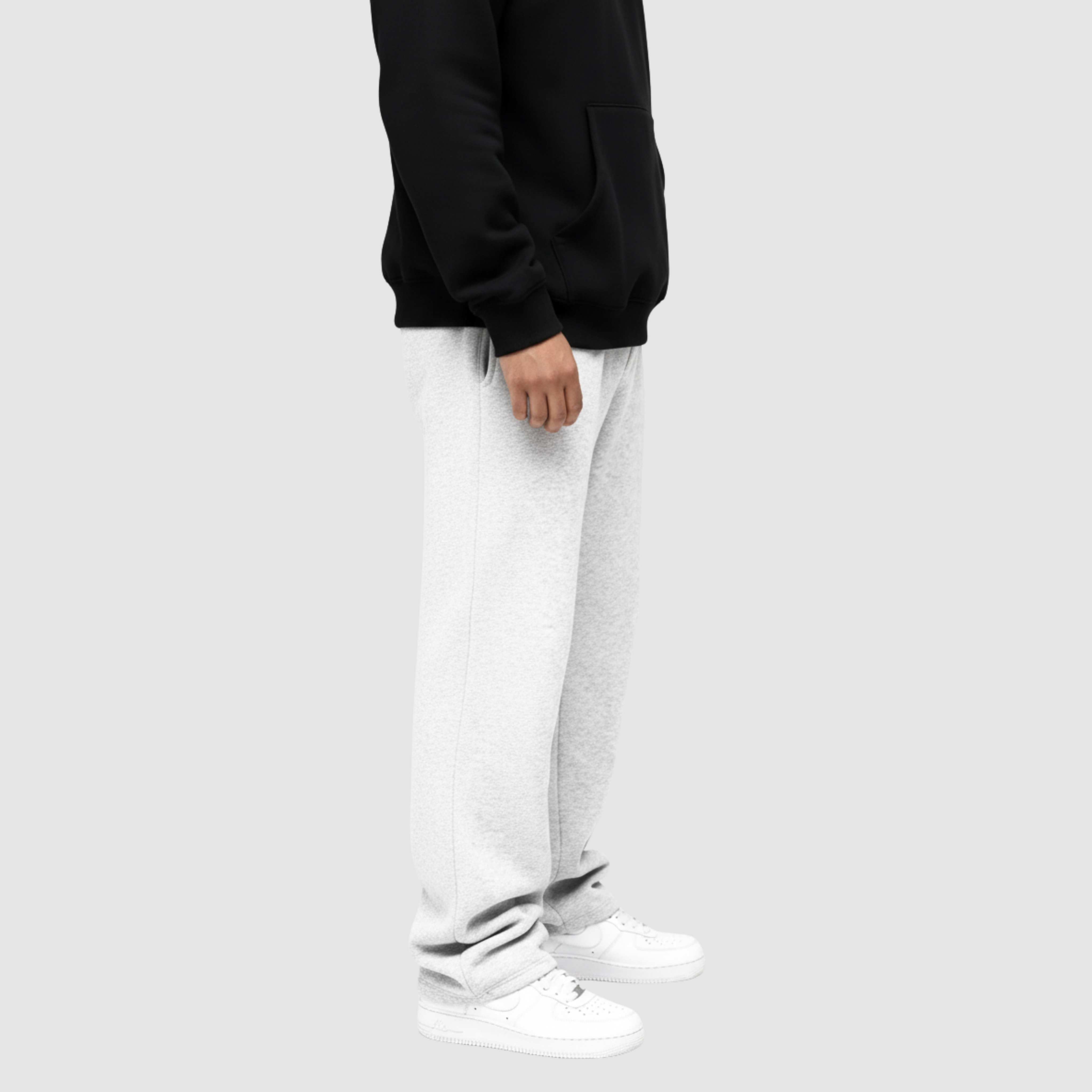 White Straight-Leg Sweatpants (Unisex)