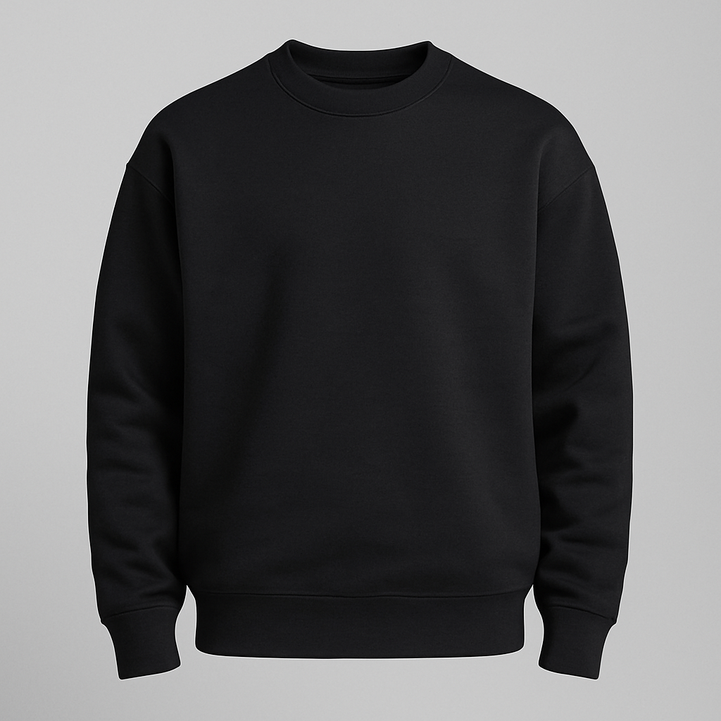 Black Oversized Crewneck